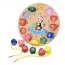 Дерев'яні годинники-вкладиш BabyToys з цифрами та шнурівкою Дерев'яні годинники-вкладиш BabyToys з цифрами та шнурівкою