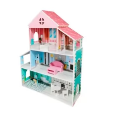 Деревянная игрушка Домик MD 0249 71-23,5-в86,5см, 3 этажа, мебель, в коробке, 73-37,5-11см Деревянная игрушка Домик MD 0249 71-23,5-в86,5см, 3 этажа, мебель, в коробке, 73-37,5-11см