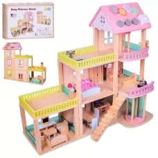 Деревянный кукольный домик BabyToys MD 0841, 3 этажа Деревянный кукольный домик BabyToys MD 0841, 3 этажа
