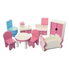 Кукольный домик BabyToys MD 1204 деревянный 3-этажный с мебелью