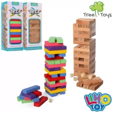 Деревянная игрушка Игра MD 1210 башня, 26см, блок 51шт, 2вида, в кор-ке Деревянная игрушка Игра MD 1210 башня, 26см, блок 51шт, 2вида, в кор-ке