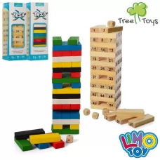 Деревянная игрушка Игра MD 1211 башня, 54блок, кубики,2вида, в кор-ке Деревянная игрушка Игра MD 1211 башня, 54блок, кубики,2вида, в кор-ке