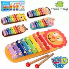 Деревянная игрушка Ксилофон MD 2377 животное, 32см, 8тонов, палочки 2шт, 5вид, в кор Деревянная игрушка Ксилофон MD 2377 животное, 32см, 8тонов, палочки 2шт, 5вид, в кор