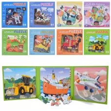 Деревянная игрушка Пазлы MD 0150 магнитные, 3в1, игровое поле 56-18см, 8 видов (2в-37дет, 2в-48дет, 2в-61дет, 2в-75дет), в пакете, 18-18-1,5см