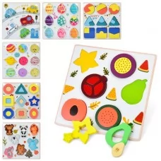 Деревянные рамки-вкладыши BabyToys MD 0726 от 2 лет Деревянные рамки-вкладыши BabyToys MD 0726 от 2 лет