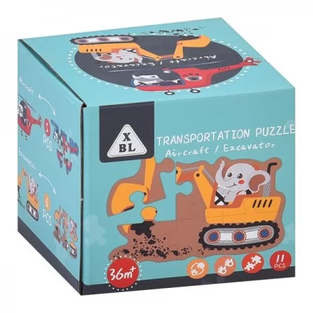 Дерев'яні пазли BabyToys MD 0765 транспорт тварини
