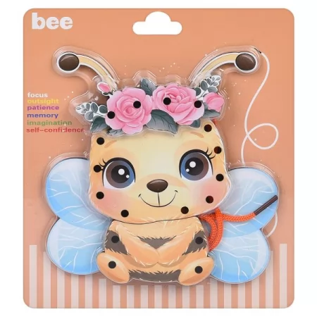 Деревянная игрушка Пазлы MD 0769 шнуровка, животное, микс видов, в слюде, 15-17-1,5см