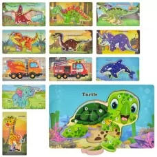 Деревянные пазлы BabyToys MD 1924, 12 видов, от 2 лет Деревянные пазлы BabyToys MD 1924, 12 видов, от 2 лет