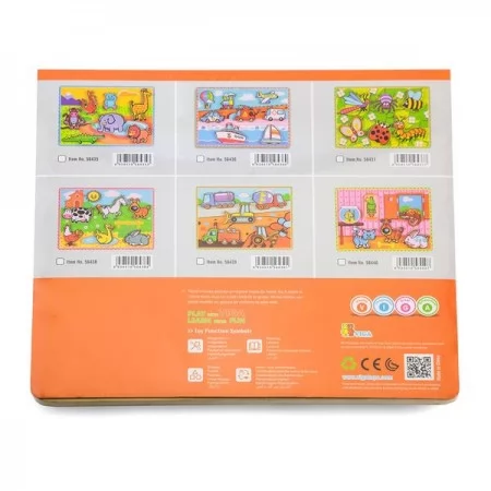 Дерев'яна рамка-вкладиш Viga Toys Домашні вихованці