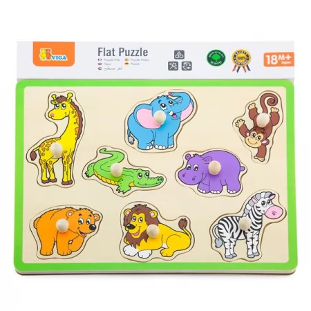 Деревянная рамка-вкладыш Viga Toys Зверята 