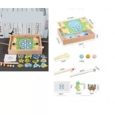 Логічна рибалка дерев'яна іграшка BabyToys від 2 років
