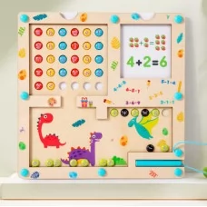 Магнітна дошка BabyToys C 71016 дерев'яна з картками та стилусом Магнітна дошка BabyToys C 71016 дерев'яна з картками та стилусом