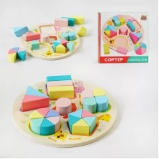 Геометричні фігурки 62431 "4FUN Game Club Wood", рамка-вкладиш, в коробці Геометричні фігурки 62431 "4FUN Game Club Wood", рамка-вкладиш, в коробці
