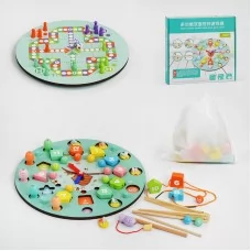 Детский сортер куб BabyToys с магнитной рыбалкой и шнуровкой