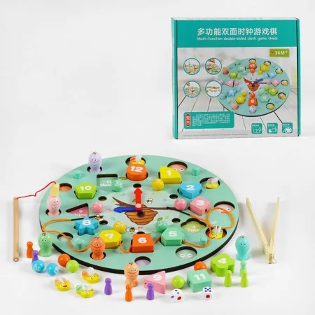 Дерев'яна розвивальна гра BabyToys з геометричним сортером