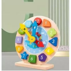 Детские деревянные часы BabyToys, разные цвета