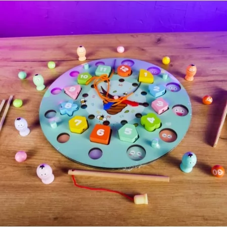 Детский сортер куб BabyToys с магнитной рыбалкой и шнуровкой