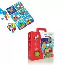 Деревянная мозаика Vladi Toys Транспорт для детей от 2 лет