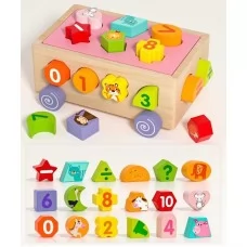 Деревянная каталка сортер BabyToys C 75515 с цифрами