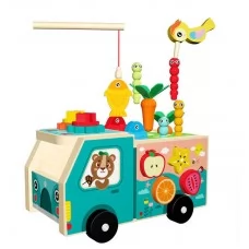 Деревянная каталка BabyToys C 76783 с сортером и ксилофоном