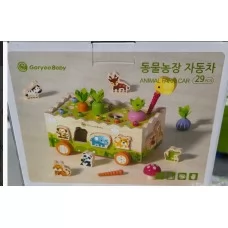 Деревянная каталка BabyToys с сортером и магнитами, 29 элементов