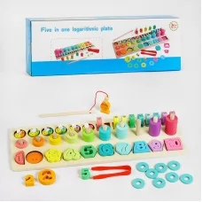 Деревянный сортер BabyToys 136977 геометрический магнитный