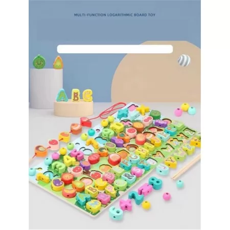 Развивающая деревянная доска BabyToys сортер с буквами и цифрами