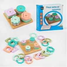 Деревянная логическая игра BabyToys геометрические фигуры от 2 лет
