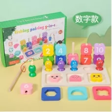 Деревянная пирамидка BabyToys C73331 с магнитной рыбалкой