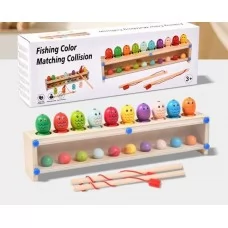 Деревянная магнитная рыбалка BabyToys сортер с шариками