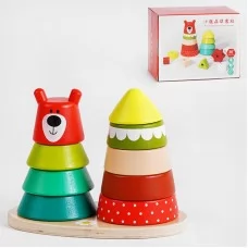 Деревянная пирамидка BabyToys для детей от 2 лет