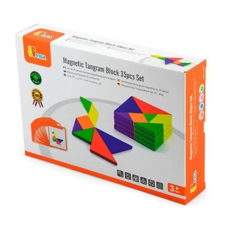 Магнитный танграм для досок Viga Toys 35 эл. 50643FSC