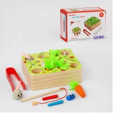 Магнитная игра BabyToys с червячками и пинцетом, от 2 лет