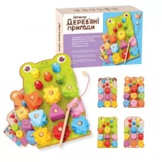 Магнітна риболовля 44120 "WToys", дерев’яна, фігури, магнітна вудочка та рибки, в коробці, ВИДАЄТЬСЯ ТІЛЬКИ МІКС ВИДІВ