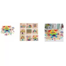 Деревянная мозаика BabyToys разноцветная от 2 лет Деревянная мозаика BabyToys разноцветная от 2 лет