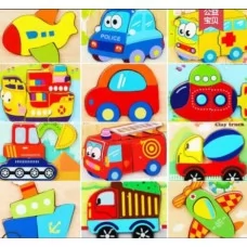 Деревянные пазлы BabyToys разноцветные от 2 лет