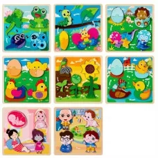 Деревянные вкладыши BabyToys C 77095, микс видов Деревянные вкладыши BabyToys C 77095, микс видов