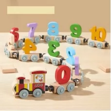 Магнитный поезд BabyToys C 77034 с деревянными цифрами