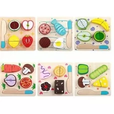 Деревянные игрушечные продукты BabyToys 6 видов микс Деревянные игрушечные продукты BabyToys 6 видов микс