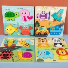 Деревянная рамка-вкладыш BabyToys C 64014 микс видов от 2 лет