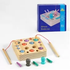 Магнитная рыбалка BabyToys 10 рыбок деревянная игрушка