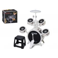Детская барабанная установка Jazz Drum с 5 барабанами, тарелкой и стульчиком 586-408