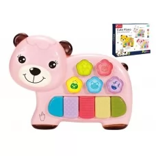 Пианино игрушечное Bear Puzzle 18 см, светящееся и музыкальное, обучающее, микс видов (цена за 1шт) FY917254