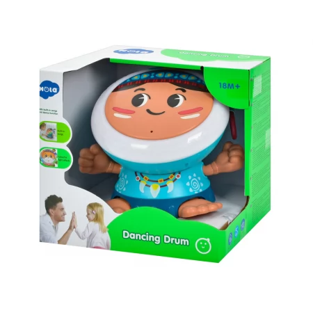 Музыкальная игрушка барабан 20см, танцует, музыка, звуки животных, свет, 2 вида Музыкальная игрушка барабан 20см, танцует, музыка, звуки животных, свет, 2 вида