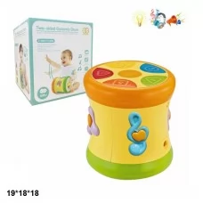 Детский барабан BabyToys 3501C музыкальный со светом батарейки Детский барабан BabyToys 3501C музыкальный со светом батарейки