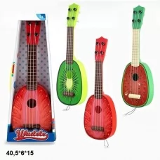 Детская гитара BabyToys 376-1A разноцветная пластиковая