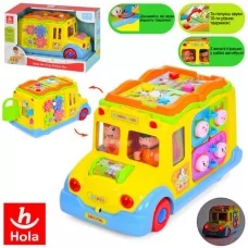 Игра 796 автобус 24см, едет, муз(англ), свет, трещотка, на бат-ке, в кор-ке