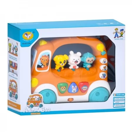 Игра 855-158A автобус, 20см, 3 режима, музыка, звук, звуки животных, свет, 2 режима громкости, на бат-ке, в кор-ке Игра 855-158A автобус, 20см, 3 режима, музыка, звук, звуки животных, свет, 2 режима громкости, на бат-ке, в кор-ке