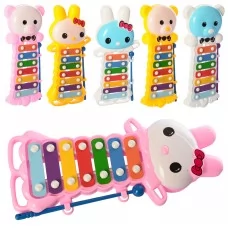 Детский ксилофон BabyToys 8860AB, 7 тонов, с палочкой Детский ксилофон BabyToys 8860AB, 7 тонов, с палочкой
