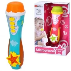 Детский микрофон BabyToys 34564AB с музыкой и регулятором громкости